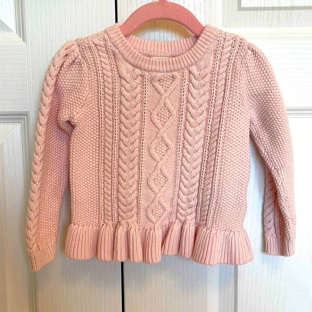 Baby Gap Pink Cable Knit Sweater